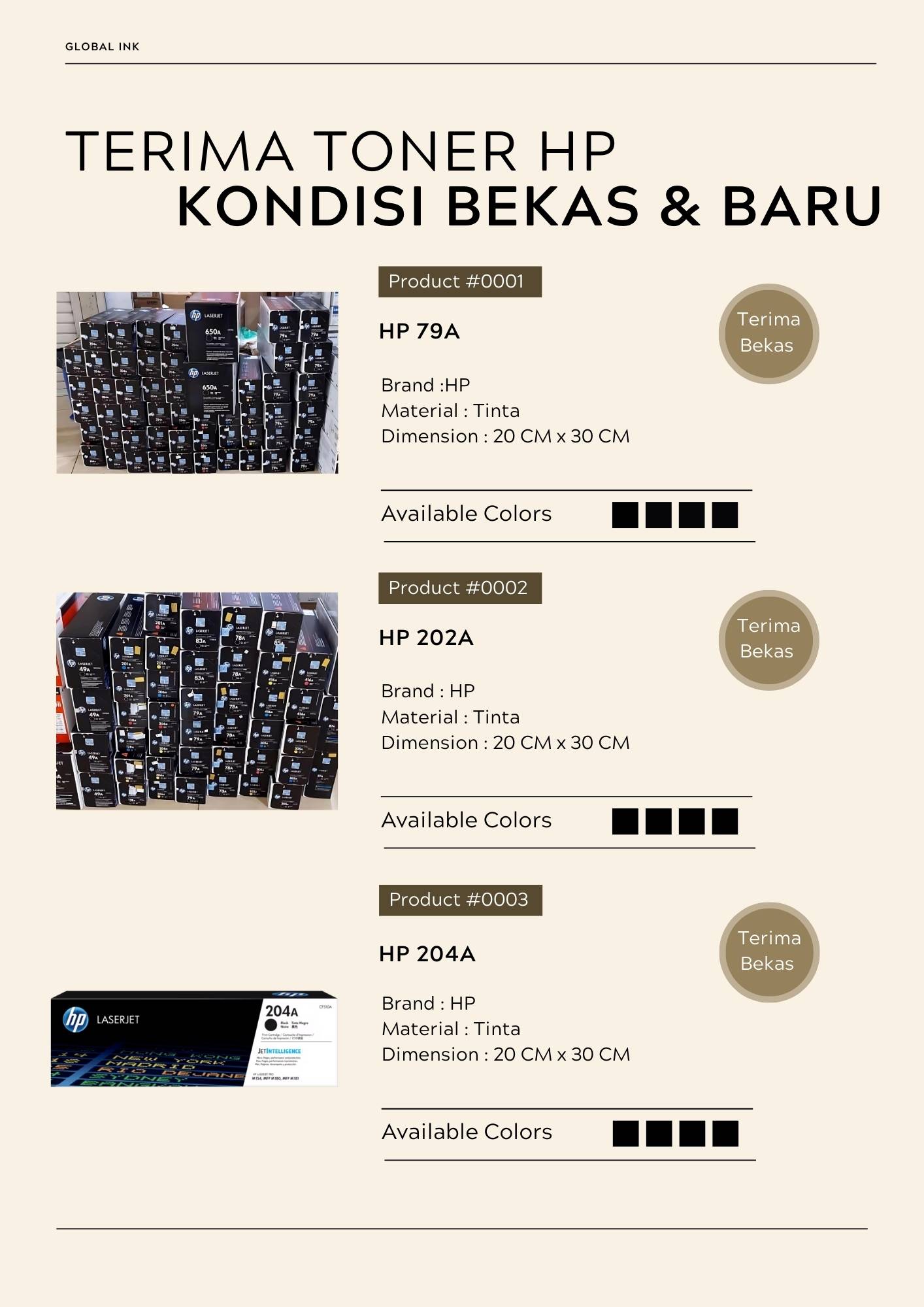 jual beli toner hp baru dan bekas